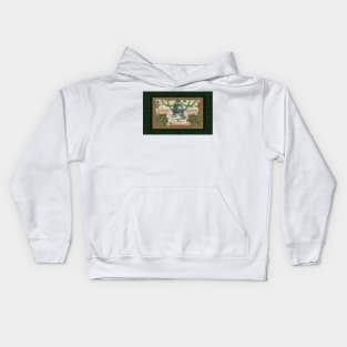 Winter's Night Scene Vintage Christmas Postcard Kids Hoodie